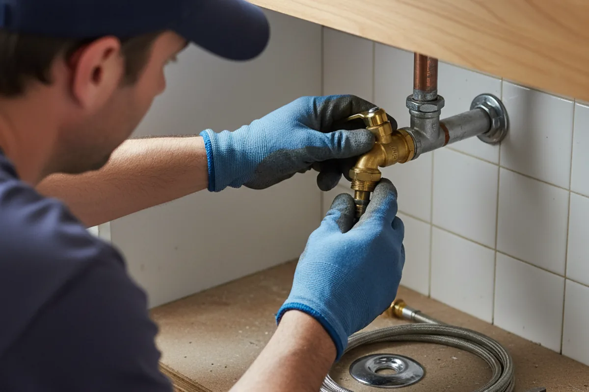 Shutoff valve and fitting work during Repiping in Long Beach